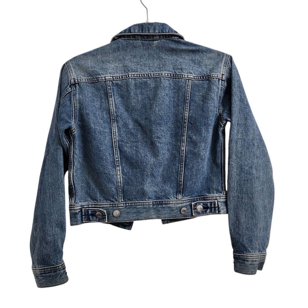 Everlane Jacket Womens XS Blue The Shrunken Denim Cropped Fit Tailored Cotton‎ - Picture 5 of 7